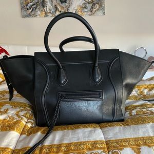 Celine medium luggage Phantom Supple Calf bag